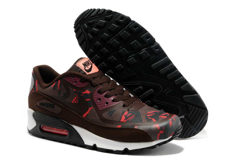 Nike Air Max 90 Chaussures Hommes Pre Tape Brun Fonce Gris Orange
